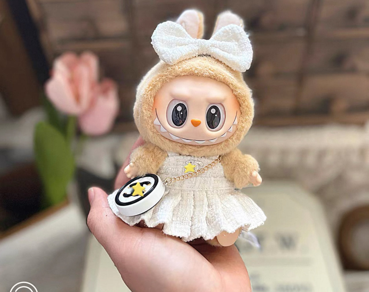 Labubu Chanel White Whole Outfit