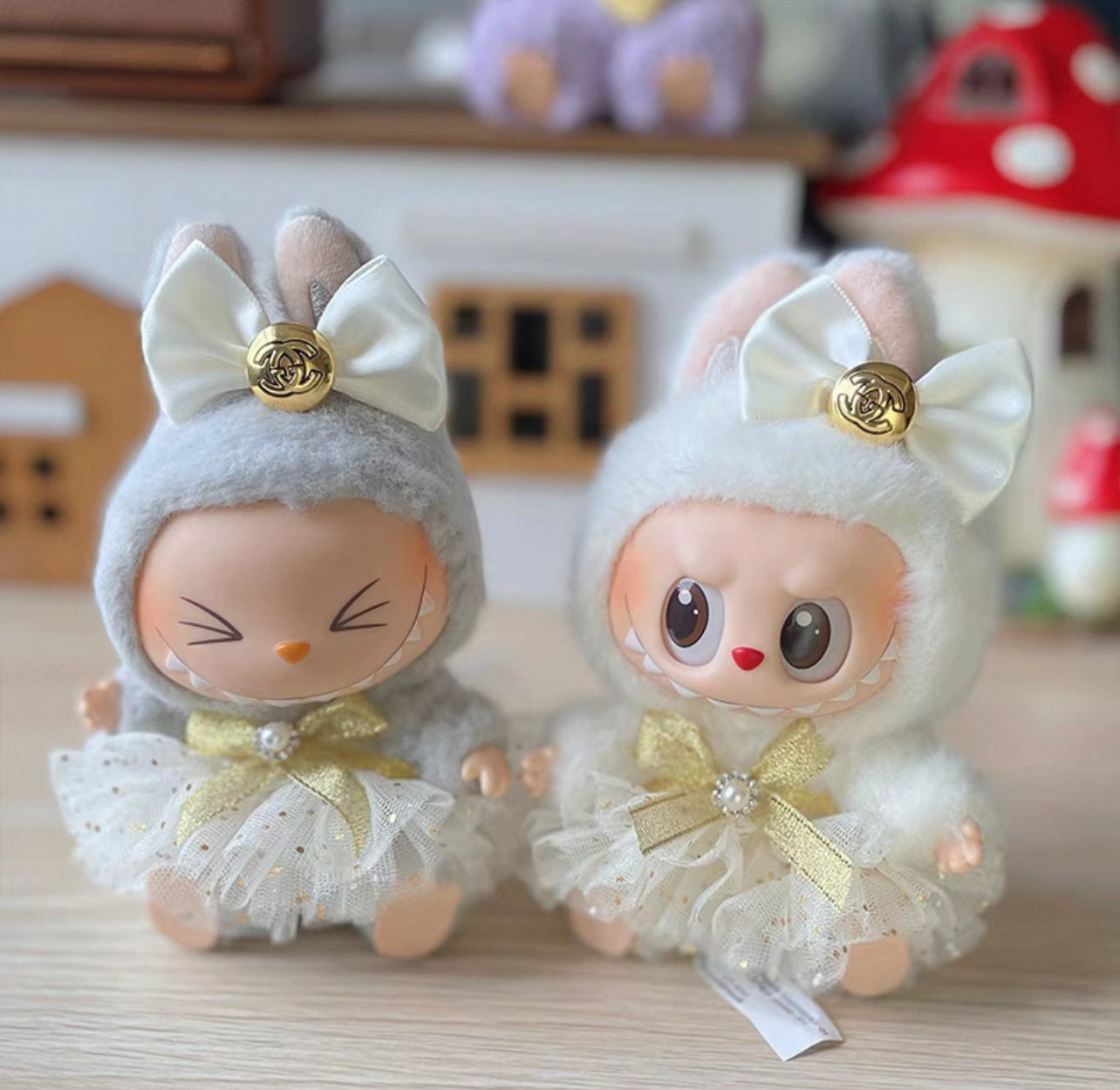 Labubu Gold and White Whole Outfit