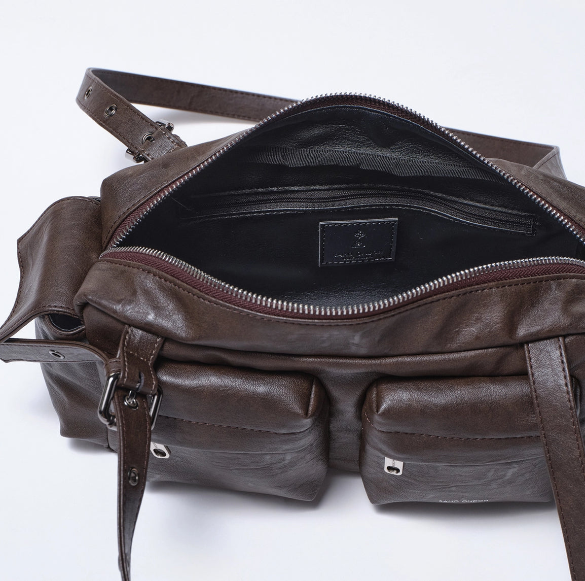 pocket utility bag M brushed chocolate