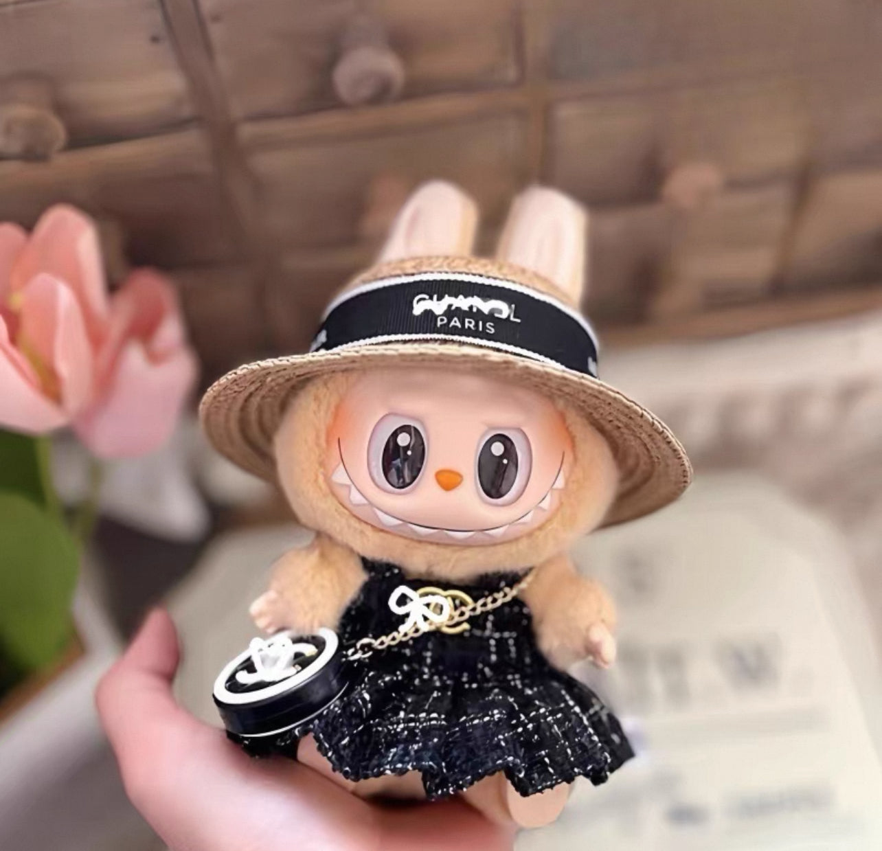 Labubu Outfit Chanel Dress Black Whole Outfit