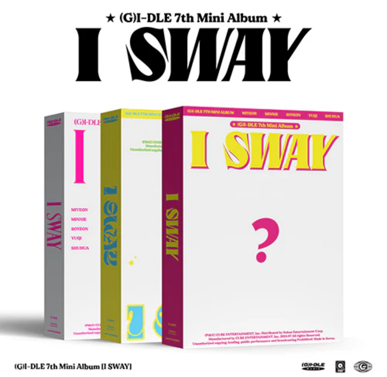 (G)I-DLE 7th Mini Album [I SWAY] (Wind Ver. / Wave Ver. / Beat Ver.) (Special Gift : Photocard 2 ea)