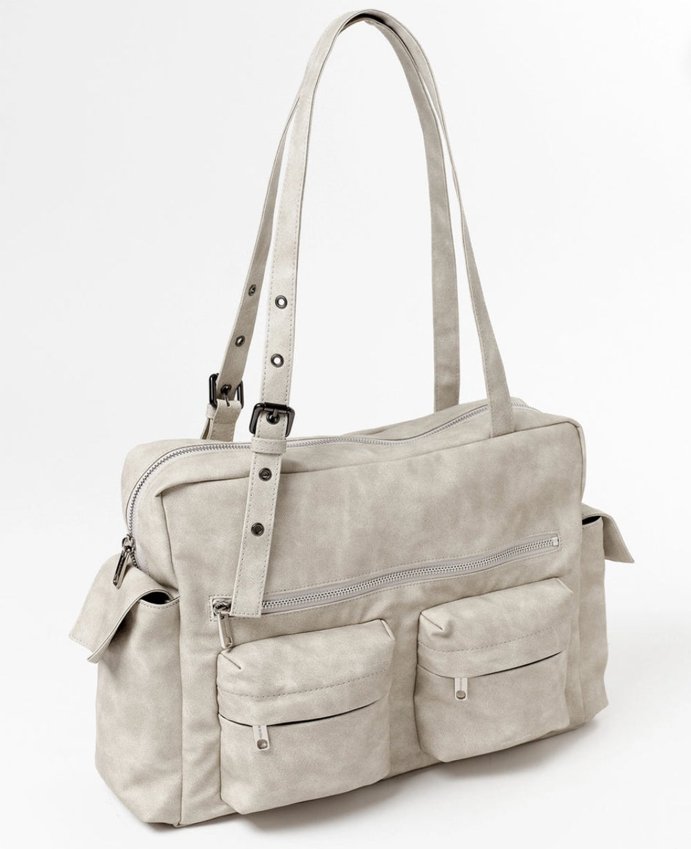 pocket utility bag L vintage ivory