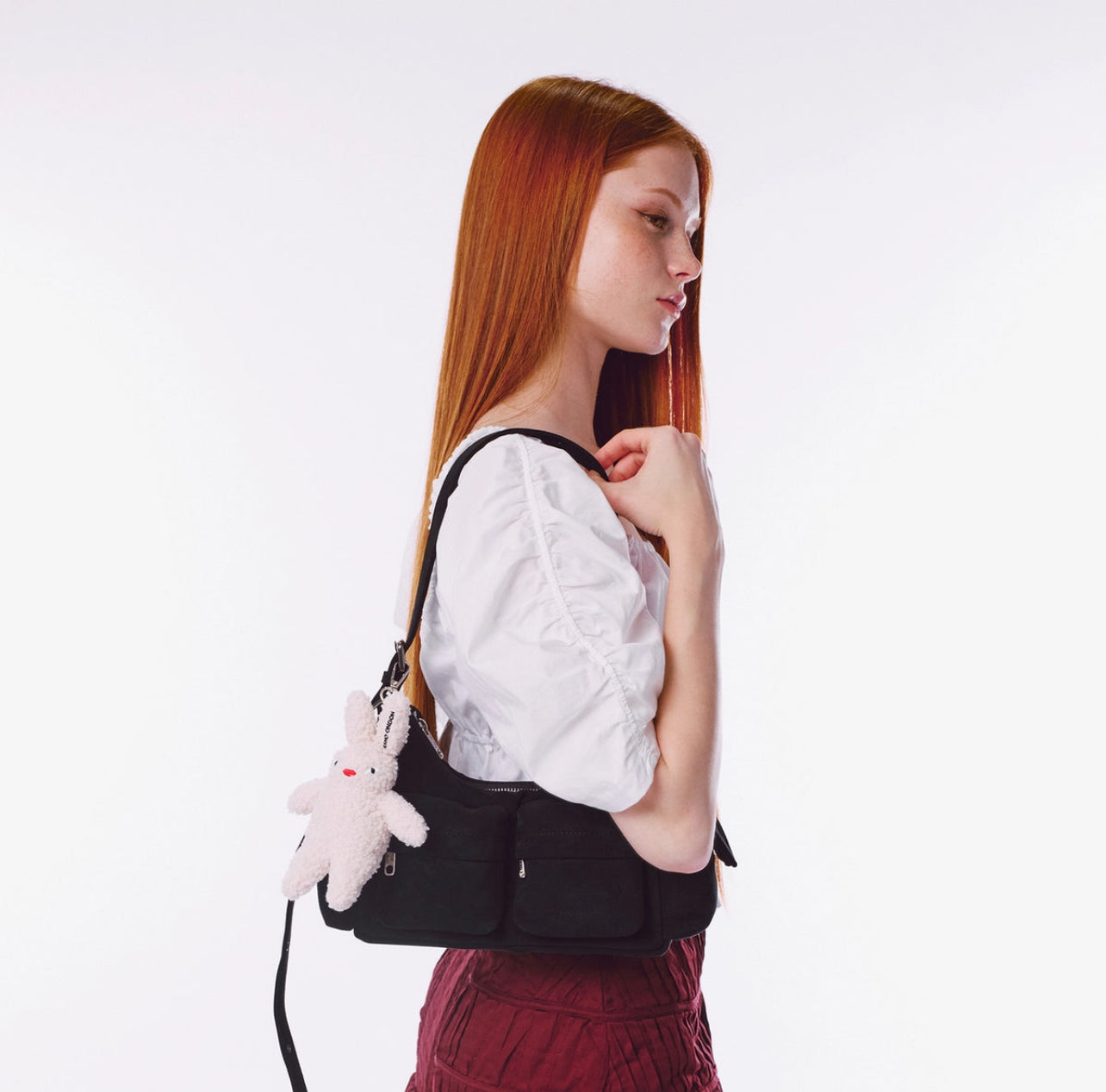 pocket mug bag M suede black