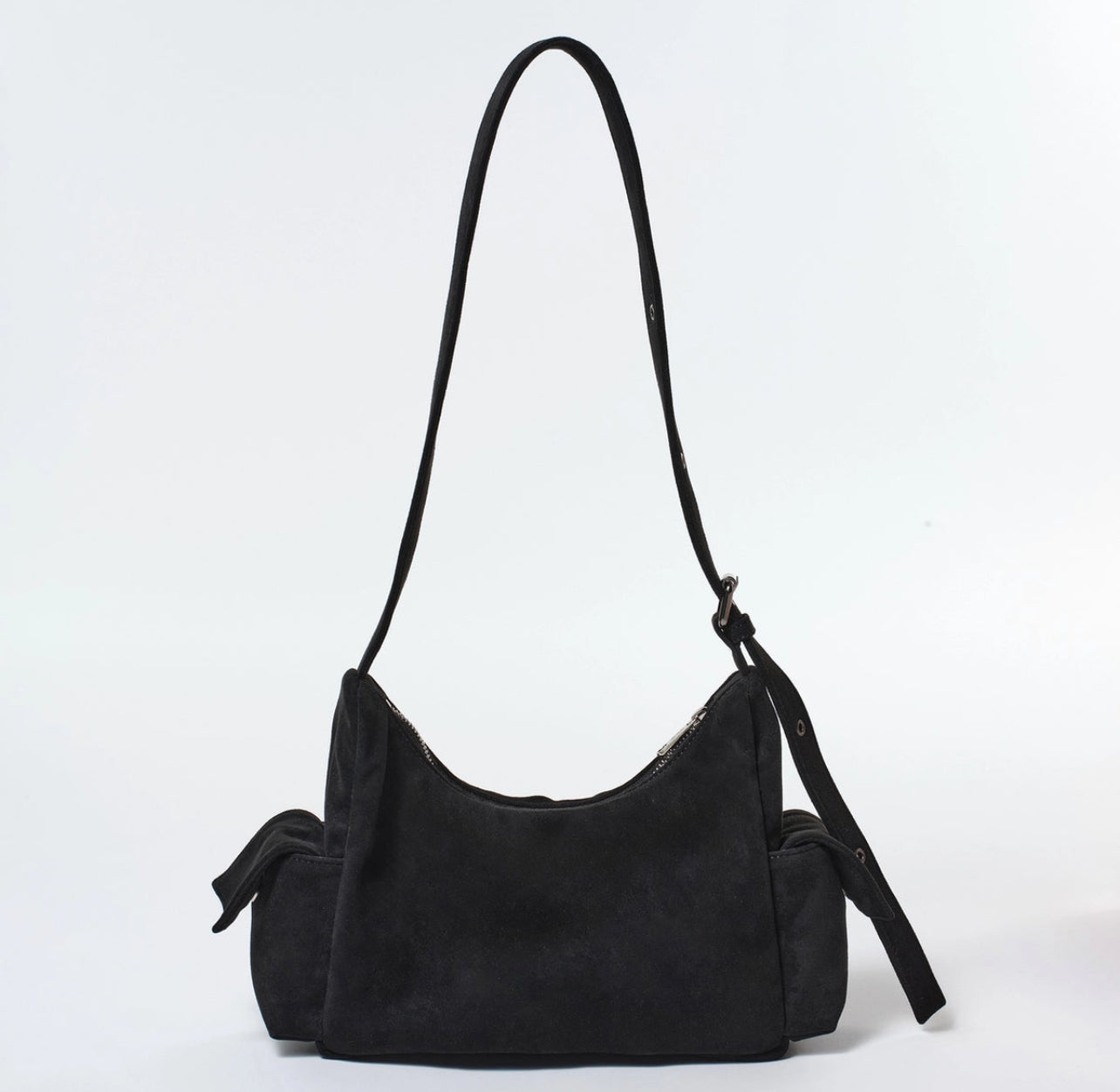 pocket mug bag M suede black