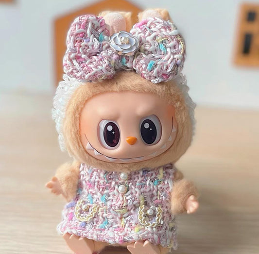 Labubu Pink Ribbon Whole Outfit