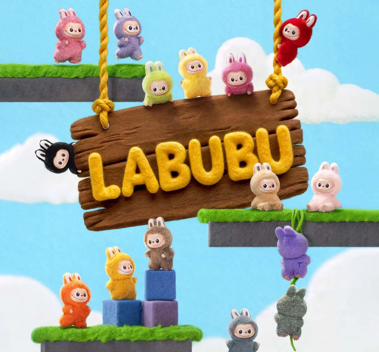 THE MONSTERS PIN FOR LOVE SERIES-Vinyl Plush Pendant Blind Box (N-Z)