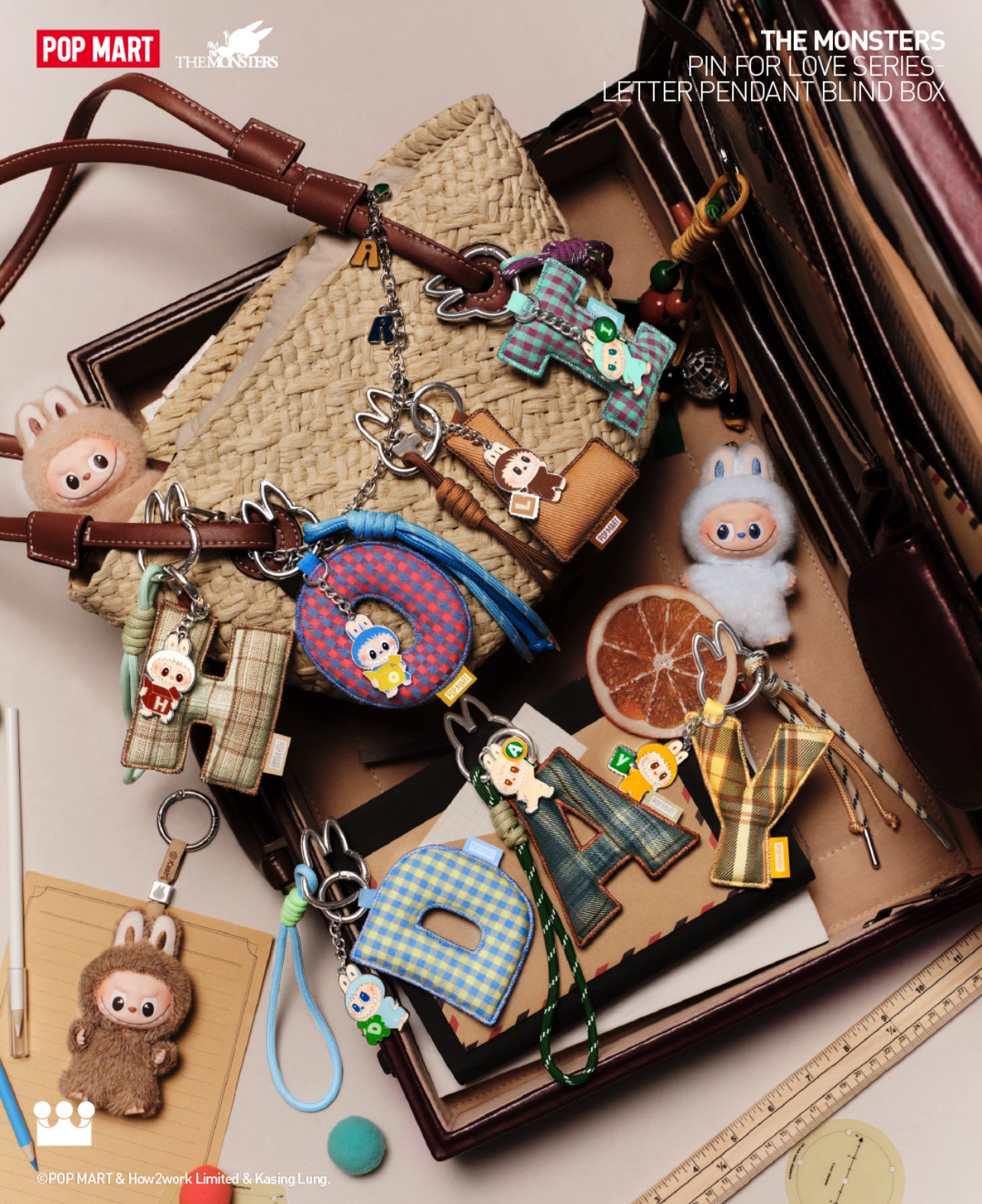 THE MONSTERS Pin for Love Series- Letter Pendant Blind Box (A-Z)