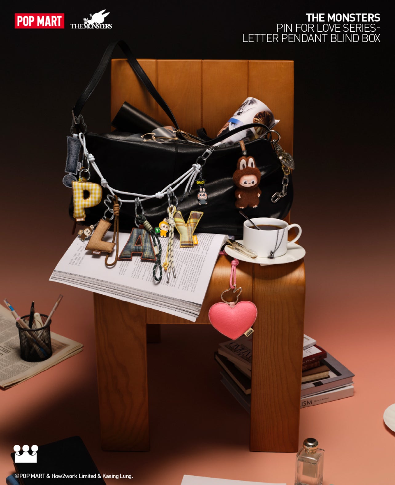 THE MONSTERS Pin for Love Series- Letter Pendant Blind Box (A-Z)