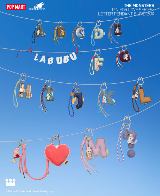 THE MONSTERS Pin for Love Series- Letter Pendant Blind Box (A-Z)