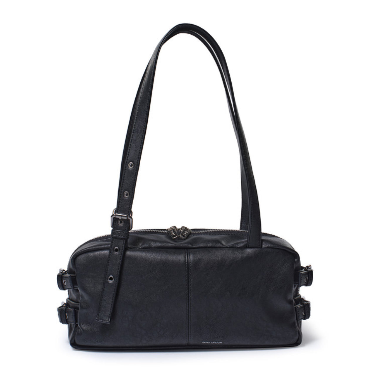 side belt bag M nappa matt black