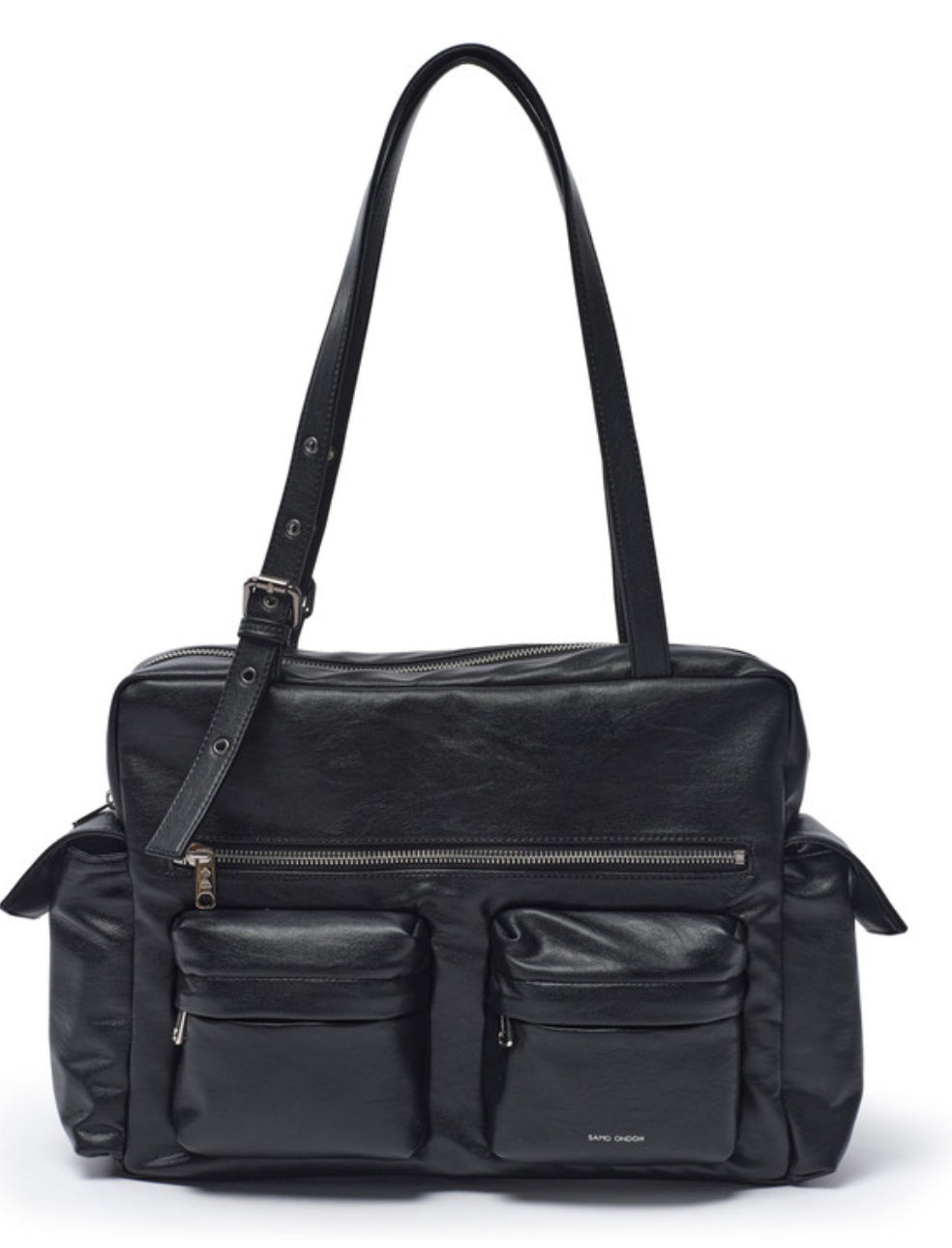 pocket utility bag L nappa black