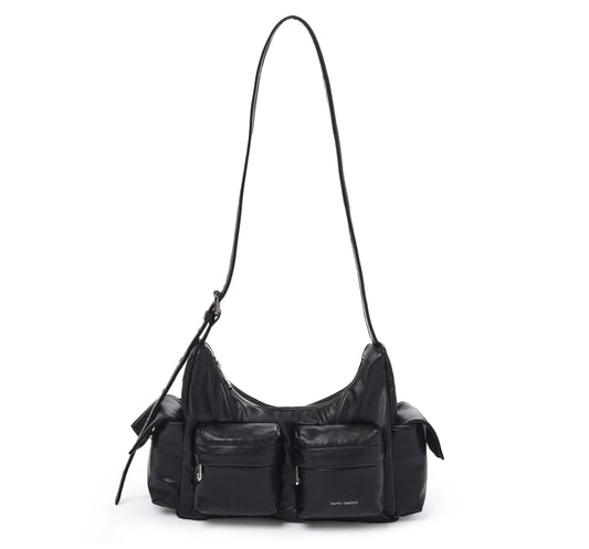 pocket mug bag M nappa black