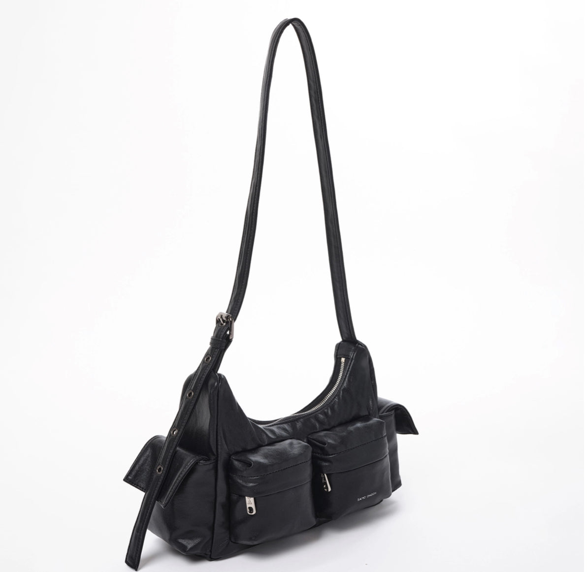 pocket mug bag M nappa black