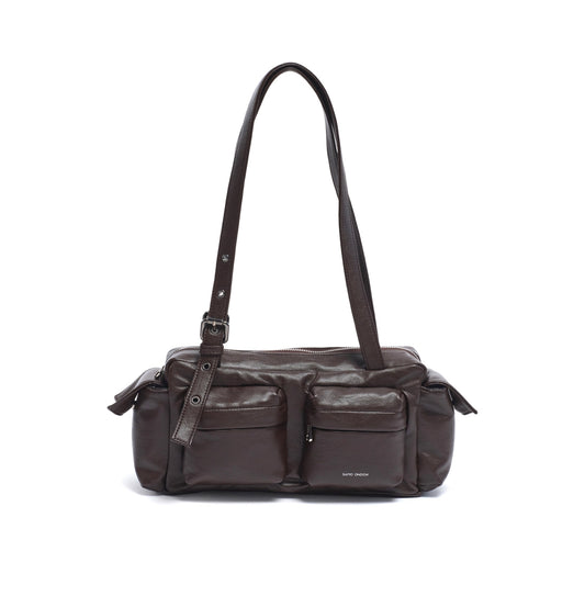 pocket utility bag M nappa chocolate
