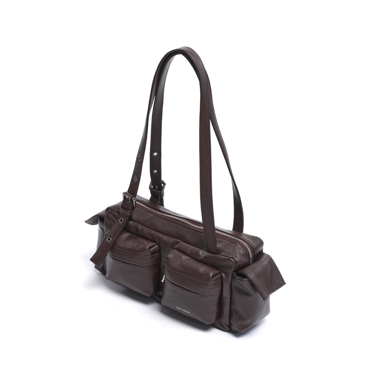 pocket utility bag M nappa chocolate