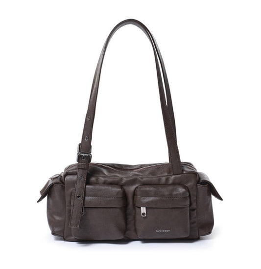 pocket utility bag M brushed chocolate