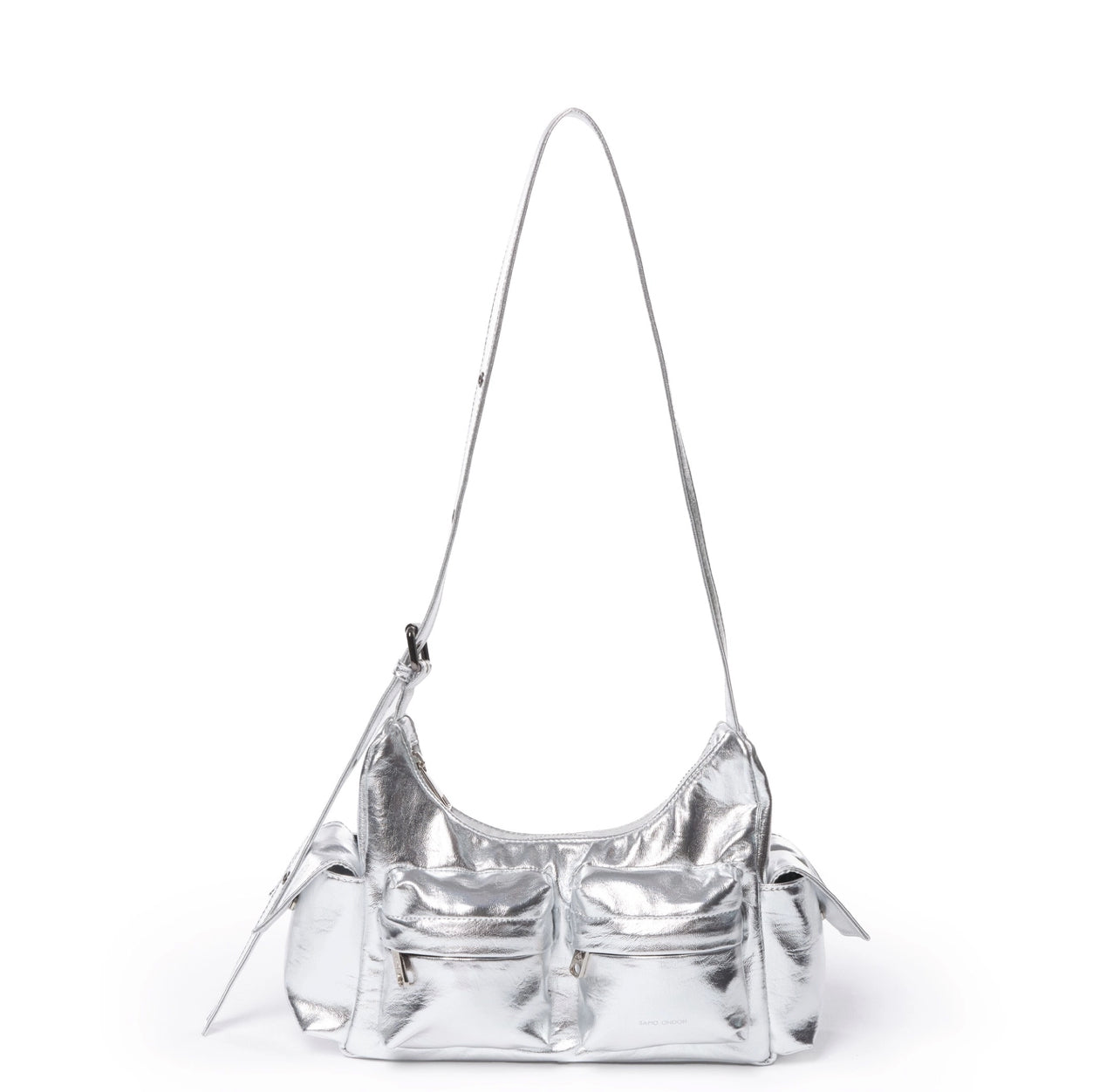 pocket mug bag M nappa silver