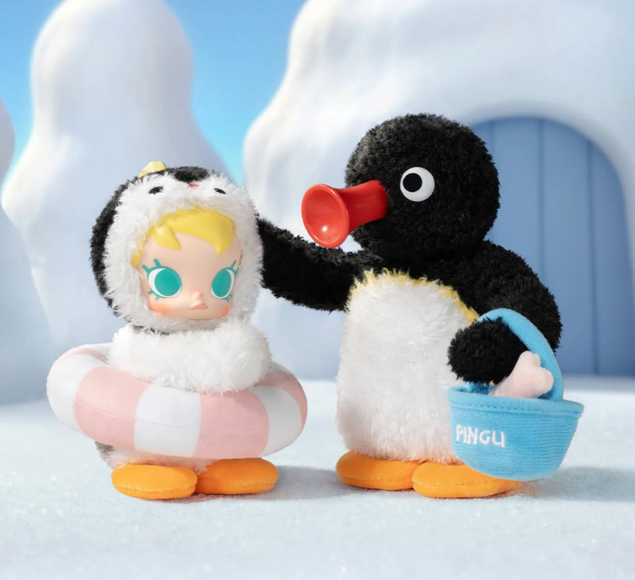 Baby Molly × Pingu Happy Fishing Series-Vinyl Plush Pendant Blind Box