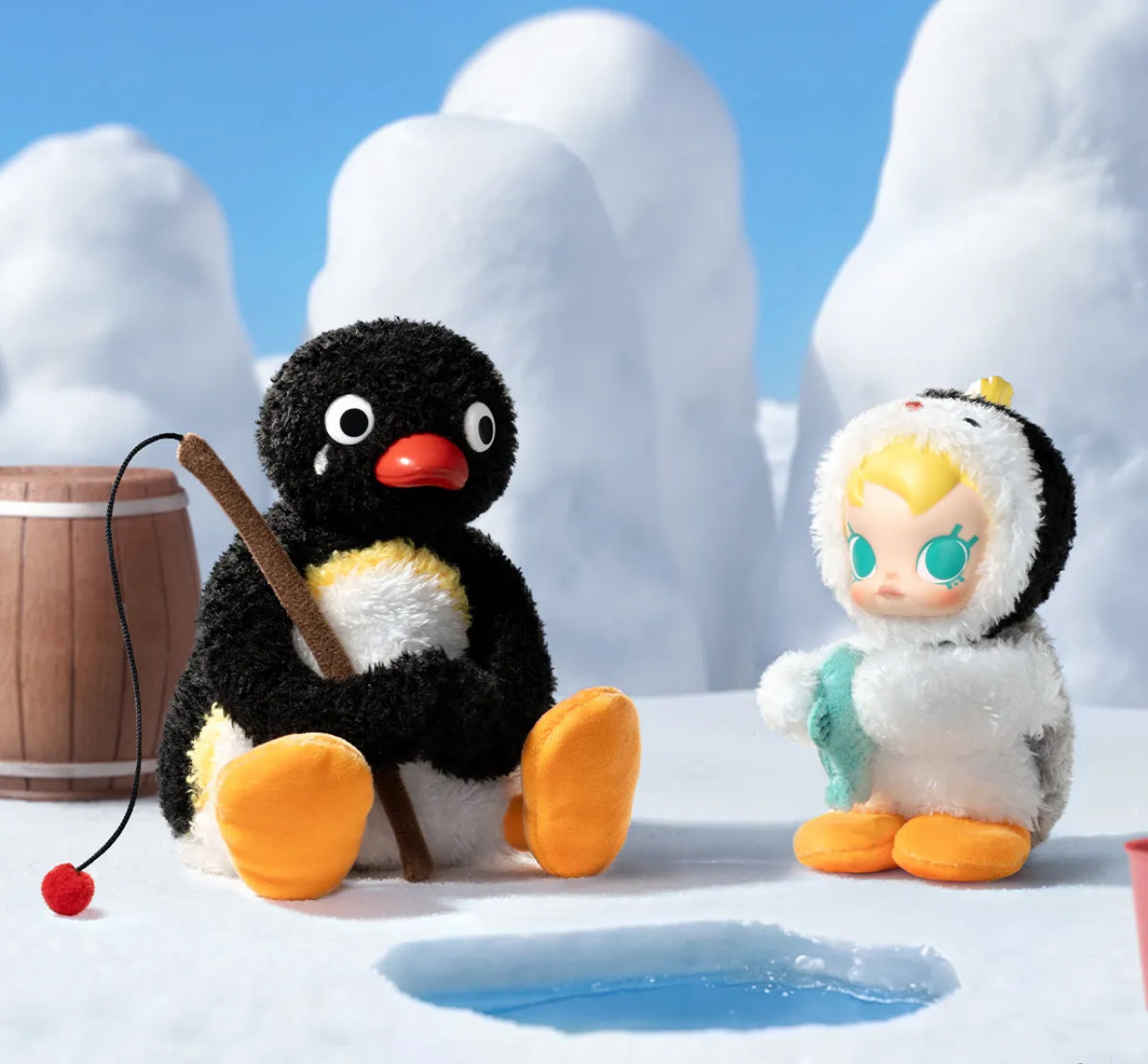 Baby Molly × Pingu Happy Fishing Series-Vinyl Plush Pendant Blind Box