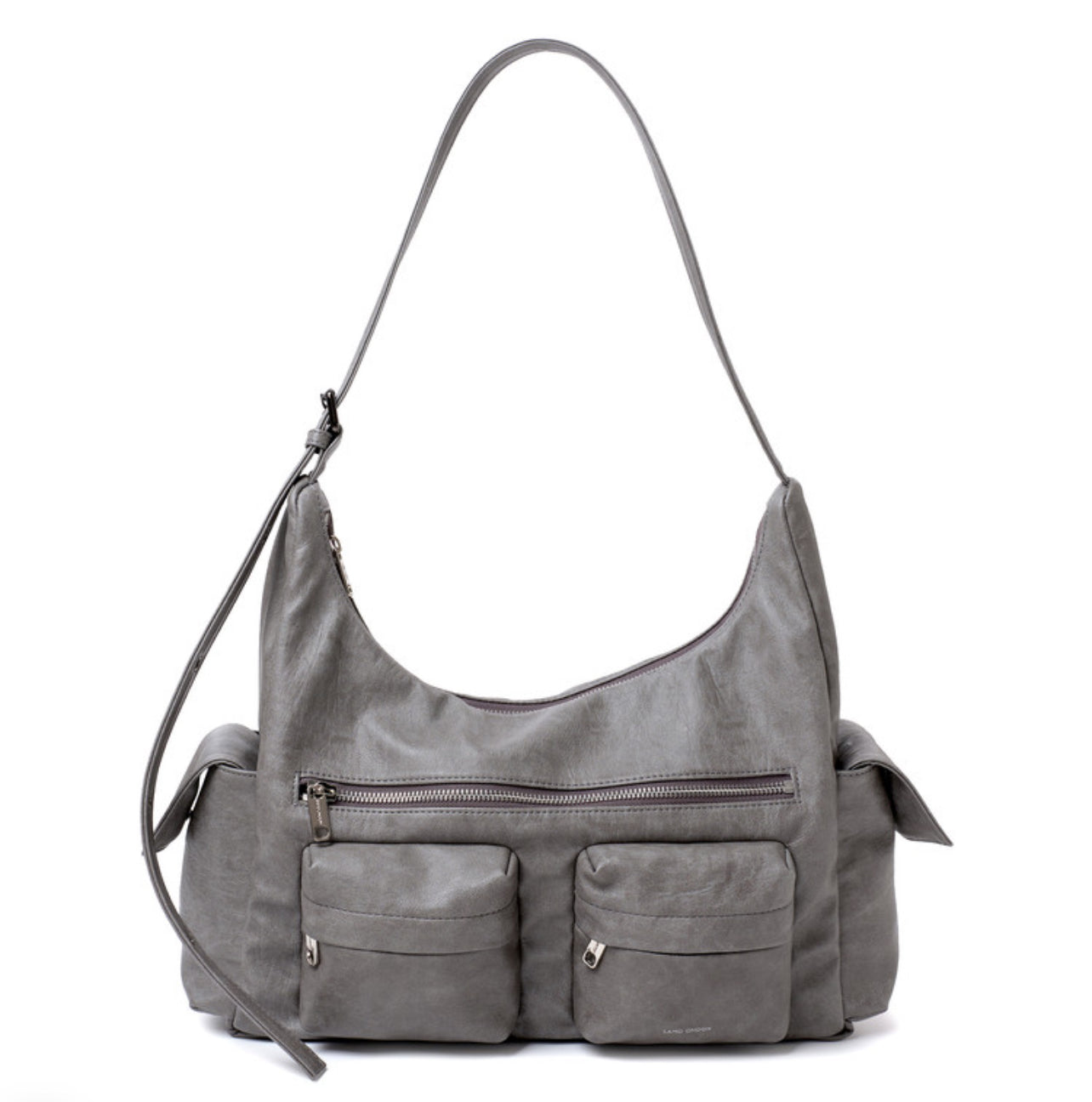 pocket mug bag L brushed gray (*30% off)