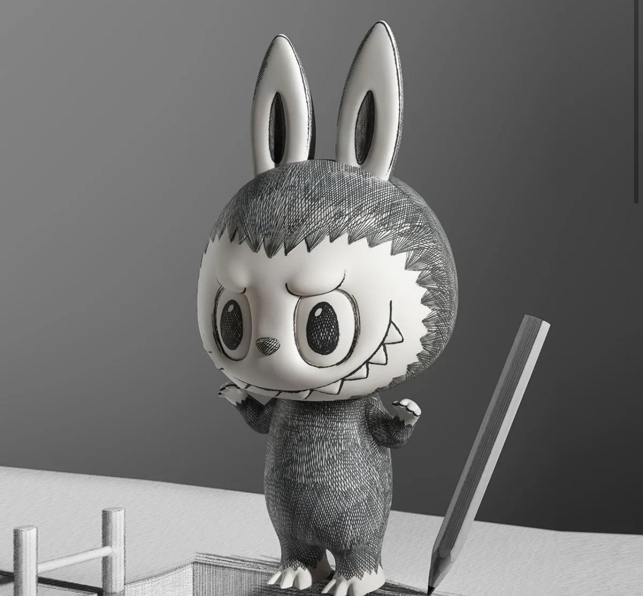 MEGA LABUBU 400% Sketch