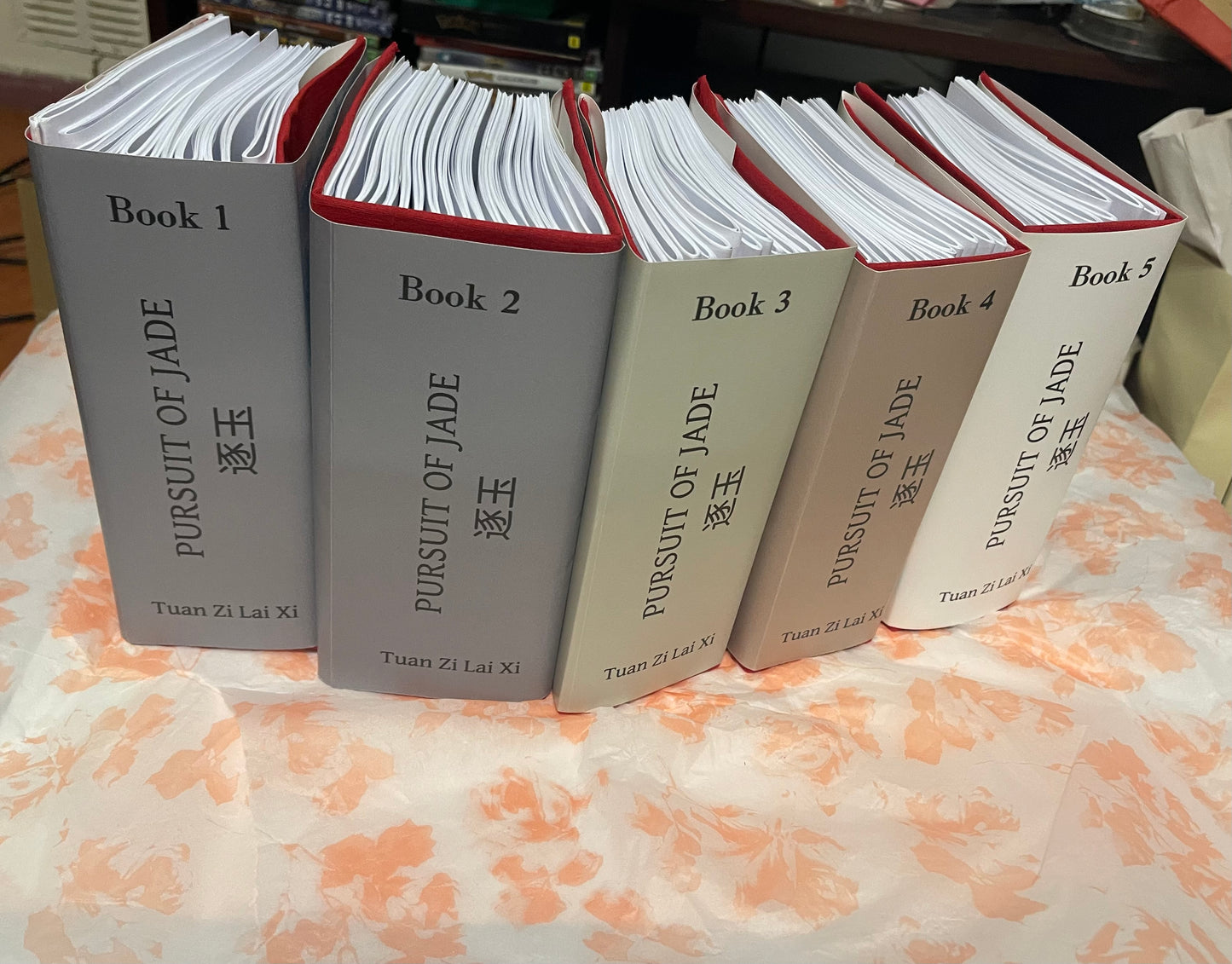 COMPLETED SERIES (BOOKS 1 -5) “Pursuit of Jade (Zhu Yu)” English translated Hardcover  (Book Binding service)