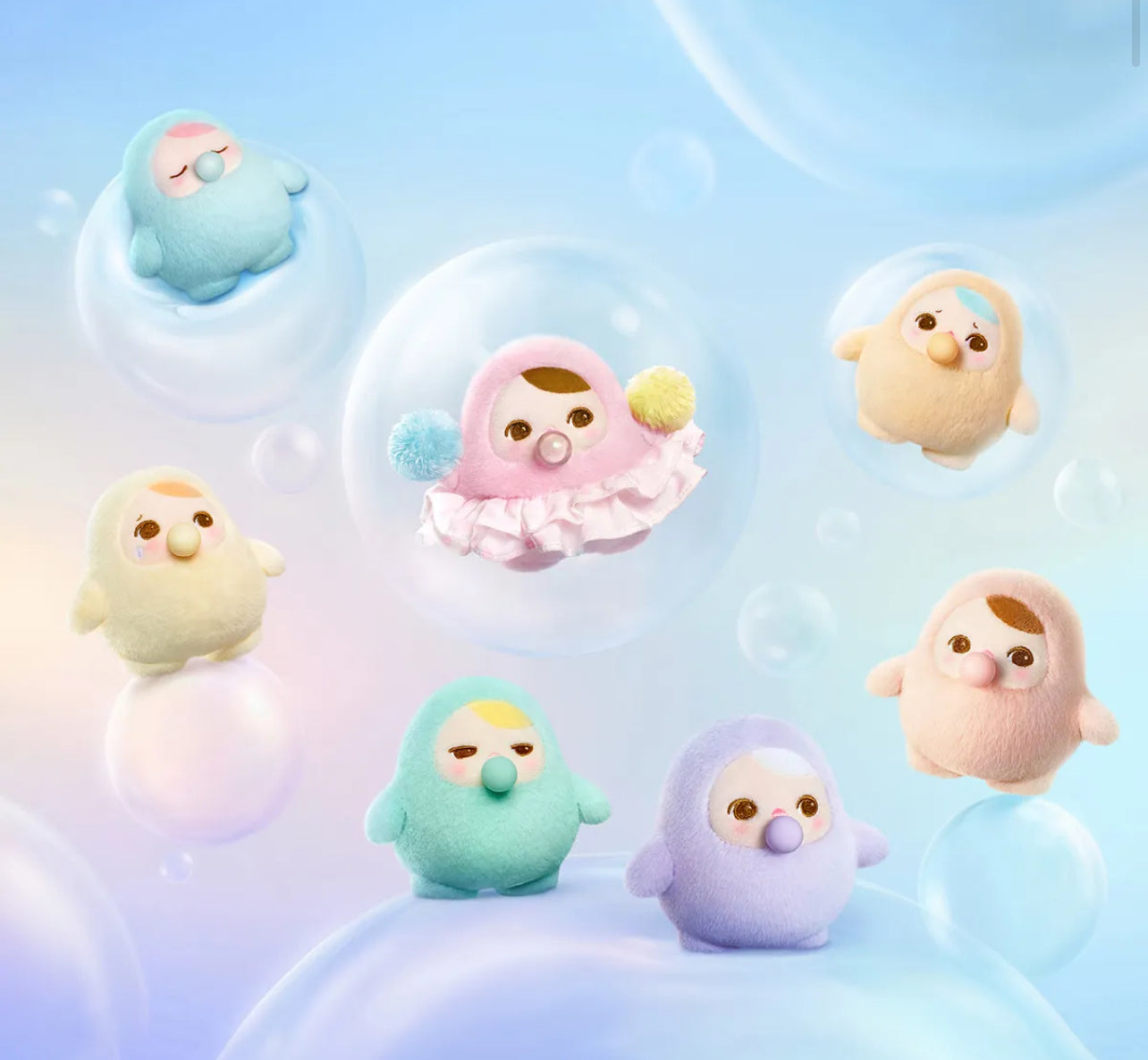 PUCKY BEANIE BUBBLE UP SERIES-Plush Pendant Whole Set